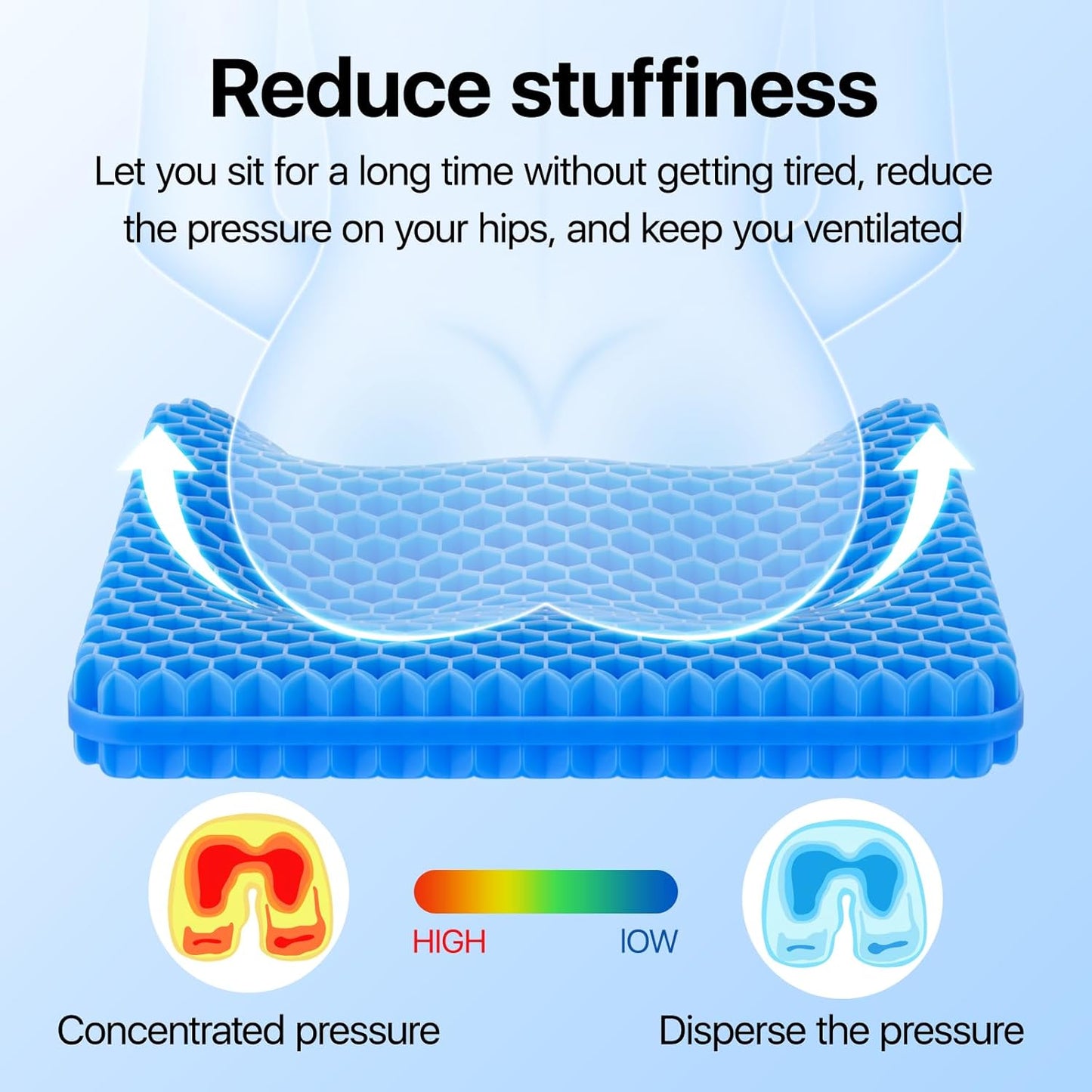 Back Pain Relief - Gel Seat Cushion